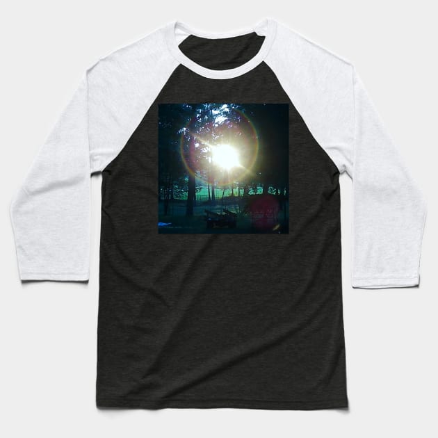 Mystery Night Light Baseball T-Shirt by Dorcas